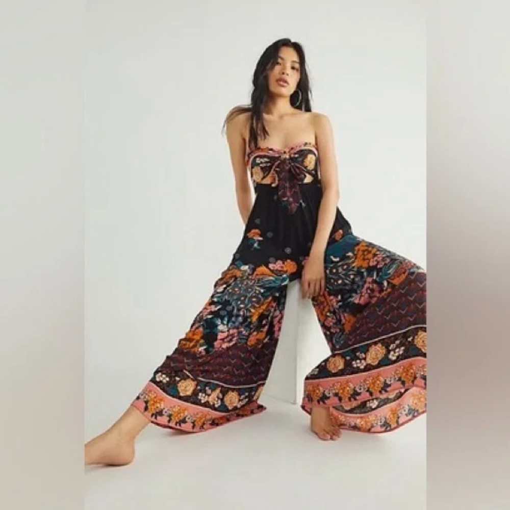Bali Birds of Paradise Free People Strapless Jumpsuit